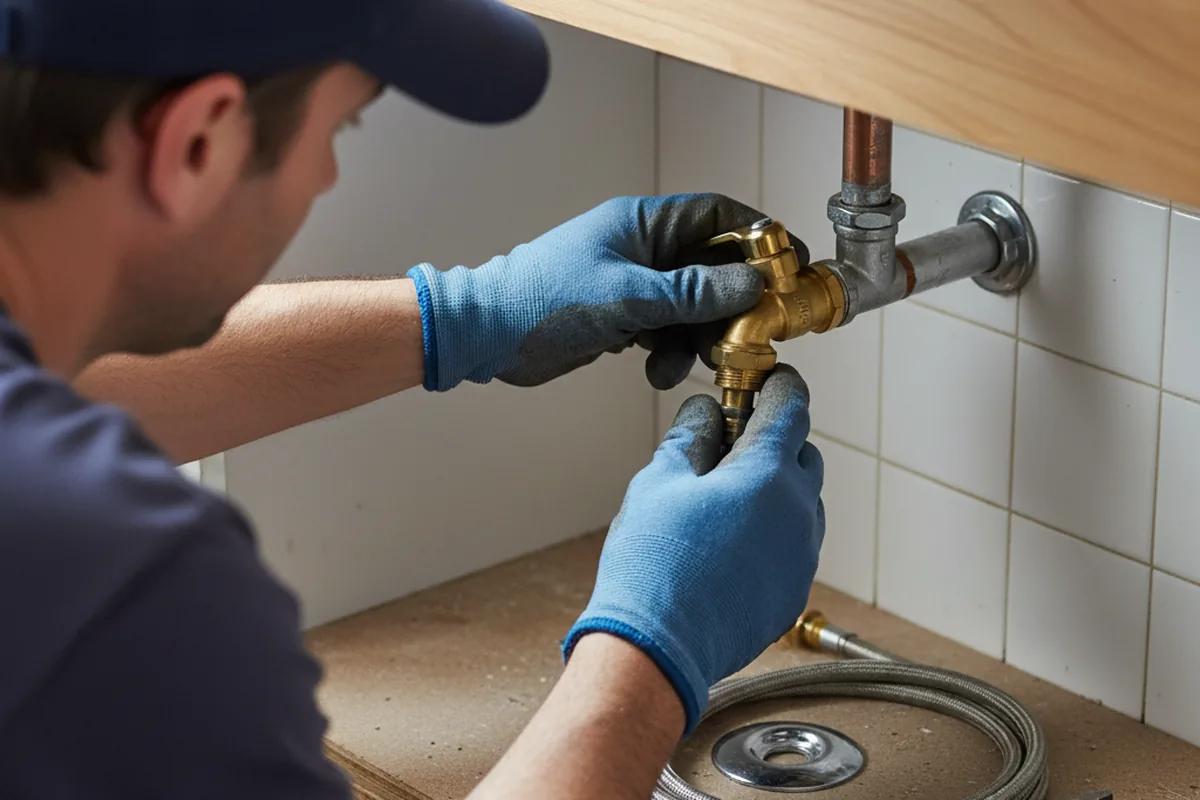 Shutoff valve and fitting work during Emergency Plumbing in Norvelt